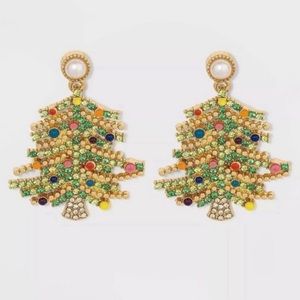 NWT Sugarfix by Baublebar Christmas Tree Earrings🎄✨